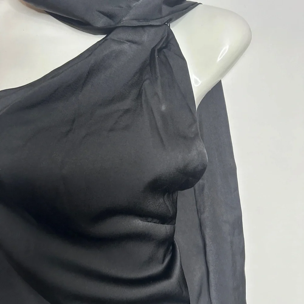 ECYANER Women's Elegant Sleeveless Dress Backless Satin Backless Midi C… - Picture 6 of 12